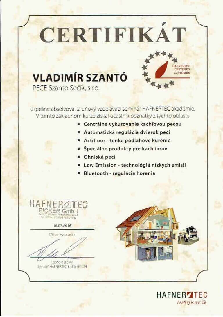 certifikat Hafnertec 2016