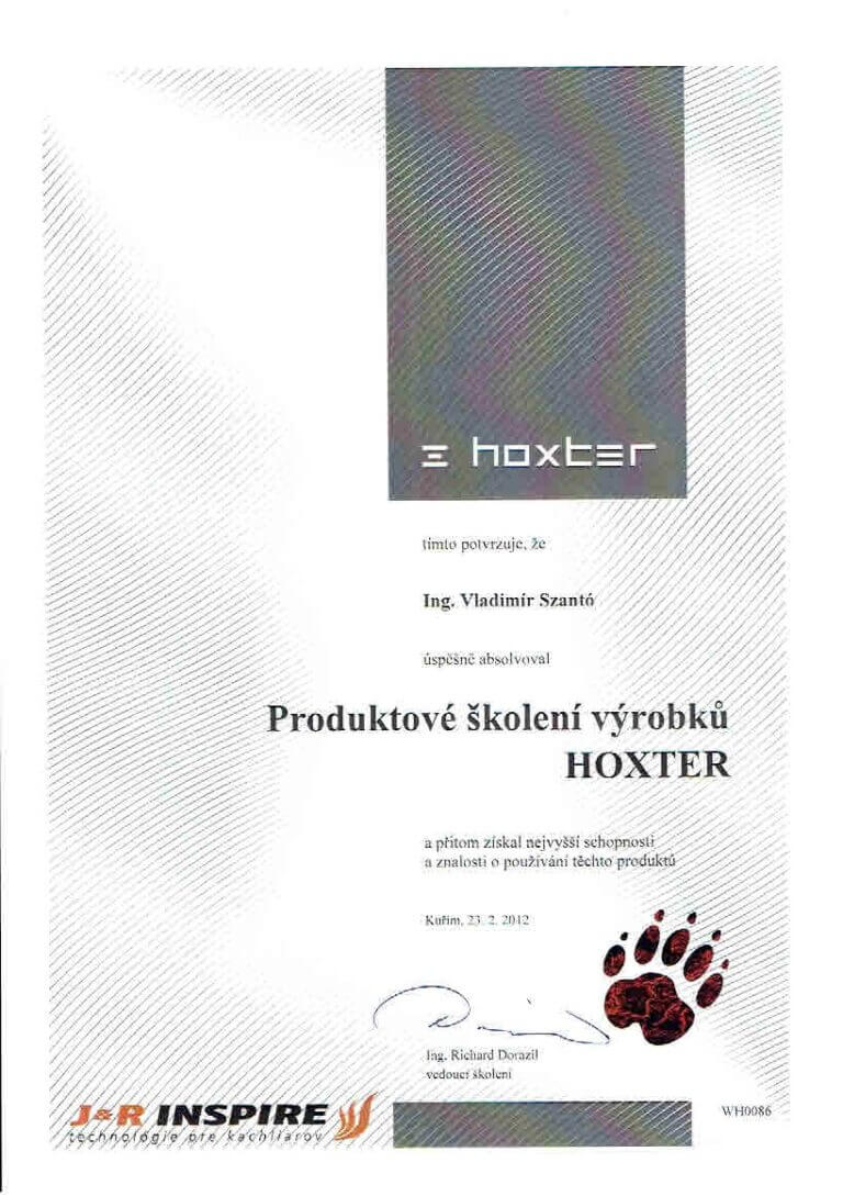 certifikat Hoxter 2012